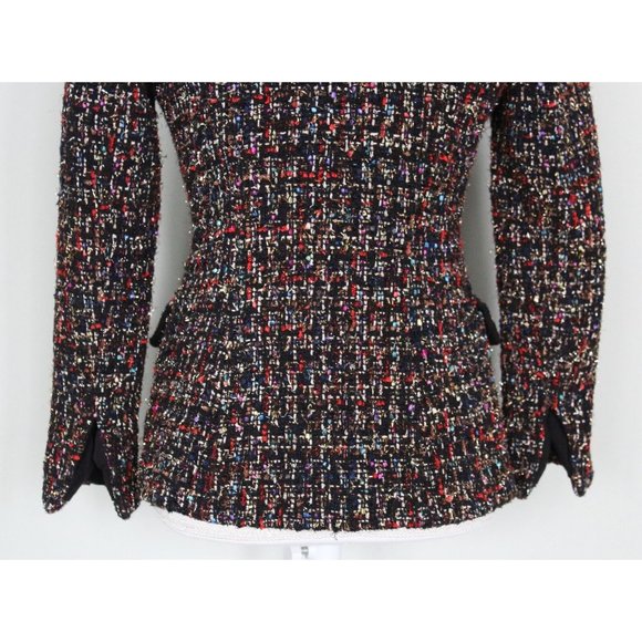 AMANDA UPRICHARD Aldridge Blazer Jacket Tweed Rainbow Metallic Size S Small XS - Picture 14 of 14